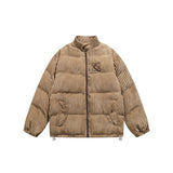 Unisex Coat Corduroy Stand Collar Coat Thickened Warm Cotton Coat