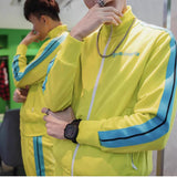 Palm Angle Sweatshirt Palm Angels Black and White Striped Stand Collar Jacket Men and Women Loose Sports