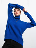 Women Work Business Casual Sweats Loose Turtleneck Sweater