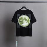 Ow T Shirts Creative Moon Pattern