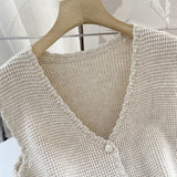 Women Vest Knitted Vest Cardigan Women's Loose