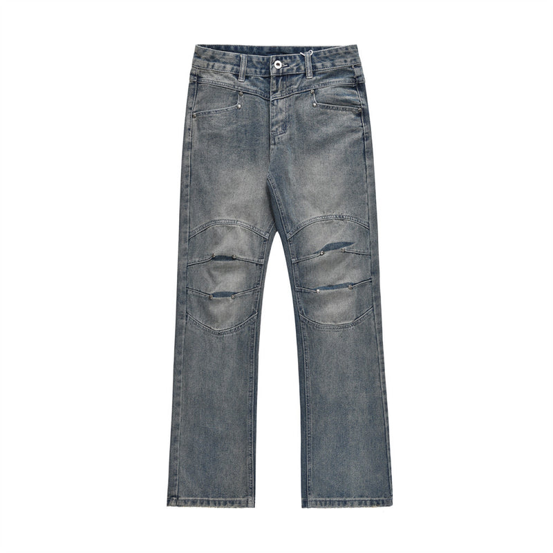 Men Jeans distressed splicing casual