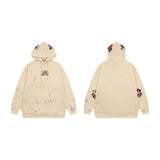 Gallery Dept Hoodie Splash Ink Letter Embroidered Hooded Sweater