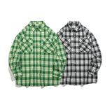 Unisex Shirt Plaid Loose Leisure