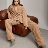 Women Co-Ords Winter Long Sleeve Cardigan Casual Suit Women