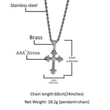 Jewelry Zircon Cross Necklace, Sweater Fashion Ins Crosses Spectrum St. Valentine's