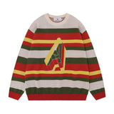 Women Sweater Retro Couple Sweater Loose Knit Top