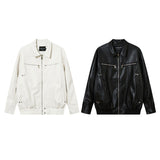 Women Jackets Vintage PU Leather Jacket