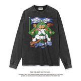 Unisex Long Sleeve Shirt Cartoon Pattern Long Sleeve T-Shirt Autumn Winter