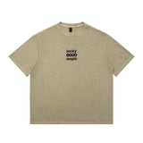 Men T-Shirt Heavy Retro Distressed All-Matching