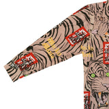 GUILTYPARTIES TIGER Shirts Tiger Totem Skull Long Sleeve Shirt