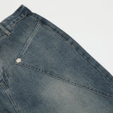 Men Jeans Vintage Zipper Rear Slit