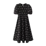 Women Dresses Autumn Lantern Sleeve Dress