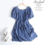 Women Dresses Temperament Slimming Lyocell Denim Dress