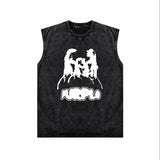 Purple Brand Distressed Tank T Shirts Distressed Sleeveless T-shirt Vest