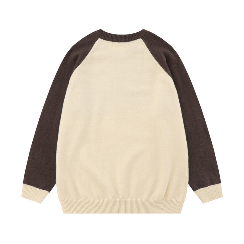 Men Sweater Tough Tree Pattern Knitted Sweater