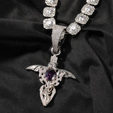 Jewelry Devil's Sword Wings Cross Pendant Copper Zircon Armament St. Valentine's Royalty