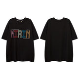 Men T-Shirt Necklace Decoration Embedded Drill over Size Vibe