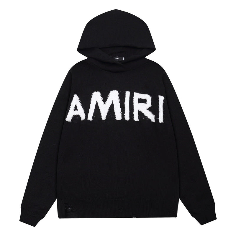 Amiri Sweater Fashion Loose Hooded Sweater
