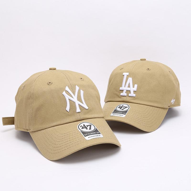 Dodgers and Yankees Baseball Cap 47brand Baseball Cap Women's Embroidered Breathable Outdoor Travel