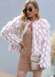 Women Fur Jacket Fashionable Warm Plush Coat