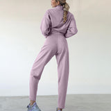 Women Co-Ords Knitted Short Top Trousers Casual Women