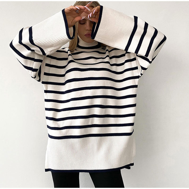 Women Work Business Casual Sweats Thickened Knitting Loose Casual Sweater