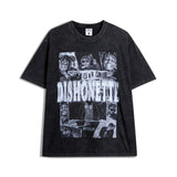 Men's T-Shirt Printed Short-Sleeved T-shirt Men's and Women's Retro