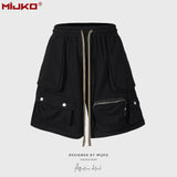 MIJKO Men Shorts Casual multi-pocket neutral shorts