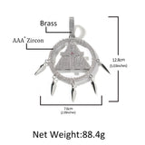 Jewelry Game King Millennium Wisdom Wheel Pendant Necklace Copper Inlaid Zircon Yu-Gi-Oh! Royalty Dog Tags Far East