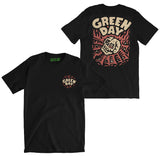Green Day T Shirt Rock Punk Moto Skeleton