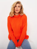 Women Work Business Casual Sweats Loose Turtleneck Sweater
