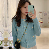 Women Knitted Cardigan Soft College Style Sweater