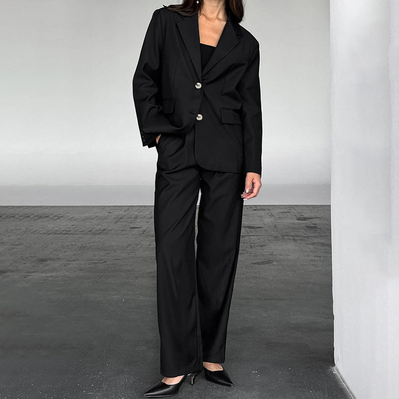 Women Co-Ords Black Suit Jacket for Women Autumn and Winter