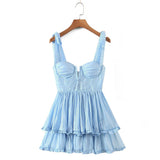 Women Dresses Pleated Suspender Dress