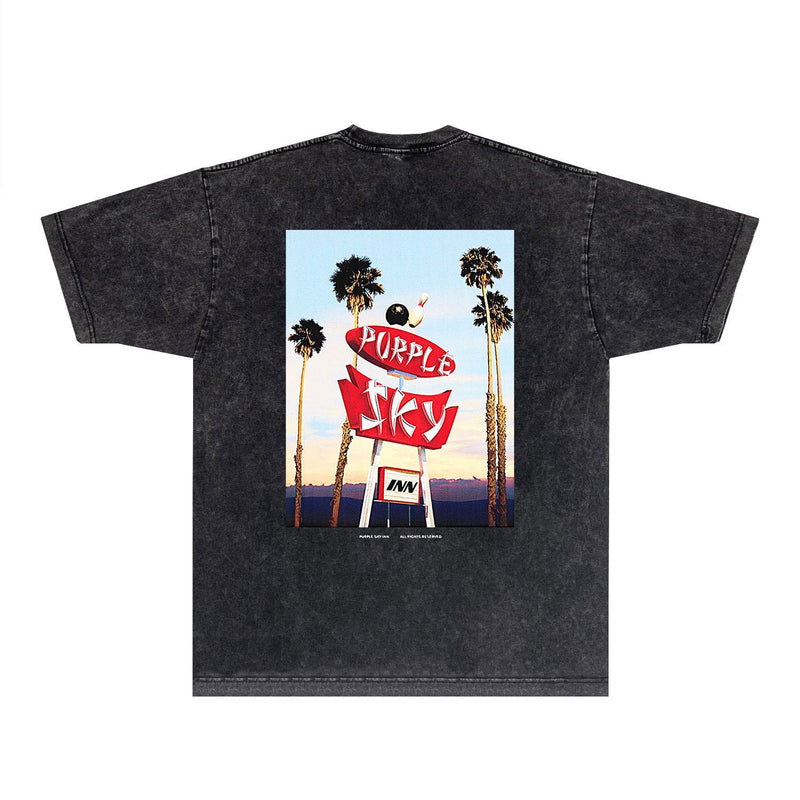 Purple Brand Distressed T Shirts Short Sleeve