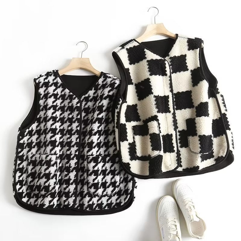 Women Vest Lamb Wool All-Match Loose
