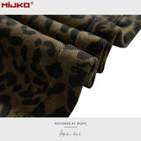 MIJKO Men Shorts Camo Leopard Casual Jeans