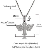 Jewelry Angel Wings Cross Diamond Pendant Fashion Angel Pieces Crosses Egypt Pieces Jesus Pieces St. Valentine's
