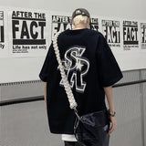 Men T Shirt Heavy Cotton White Summer plus Size