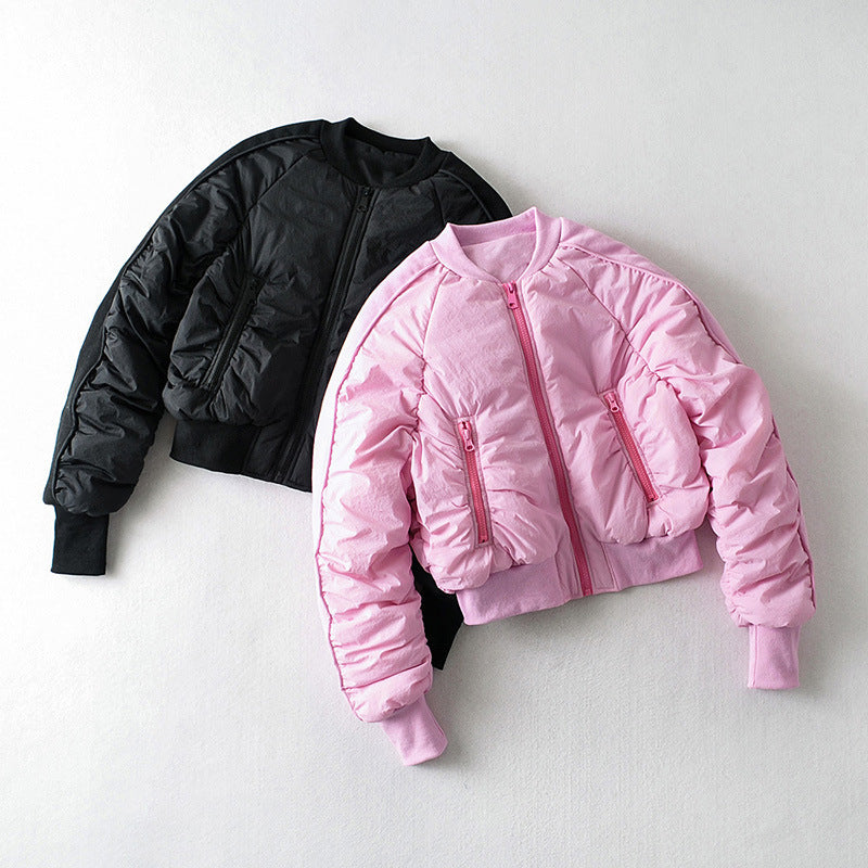 Women Cotton Coat Jacket Loose Baseball Uniform