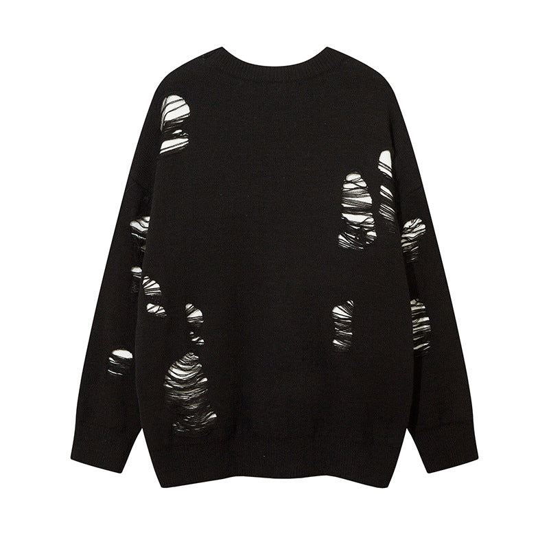 Women Sweater Ripped Sweater Oversize Vintage