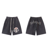 Godspeed Shorts Summer GOD Skull Racer Pattern Casual Loose Shorts
