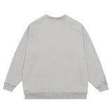 Men Fleece Lined Hoodie round Neck Sweater Men's Loose Sweatshirt Casual Top