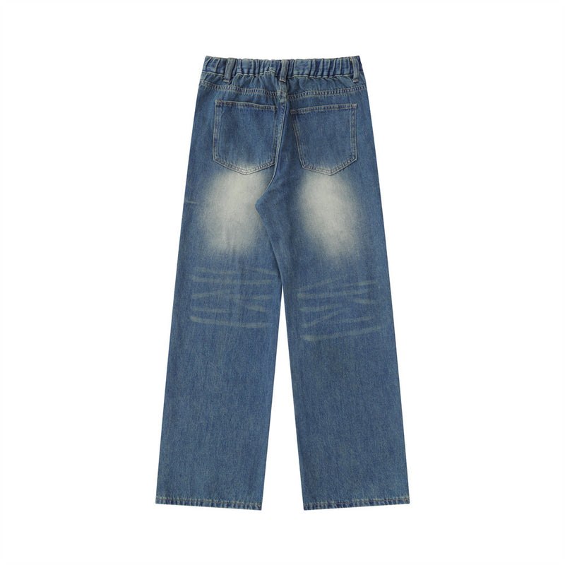 Men Jeans White Casual All-Match Loose