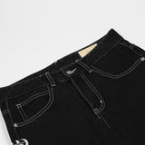 Men Jeans Side Character Embroidery Loose Casual