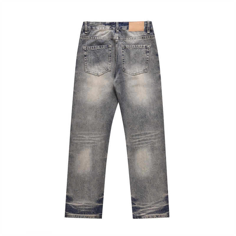 Men Jeans Old Punk Retro Loose Casual Fashion