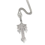 Jewelry Hip Hop T Letter Pendant Gold Set T Square Zircon Necklace Armament Crosses Egypt Pieces St. Valentine's