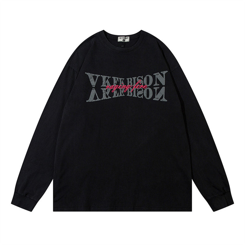 Men Long Sleeve T-Shirt Statue Personalized Printed Pure Cotton