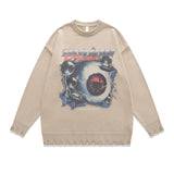 Women Sweater Vintage Knitted Sweater Oversize